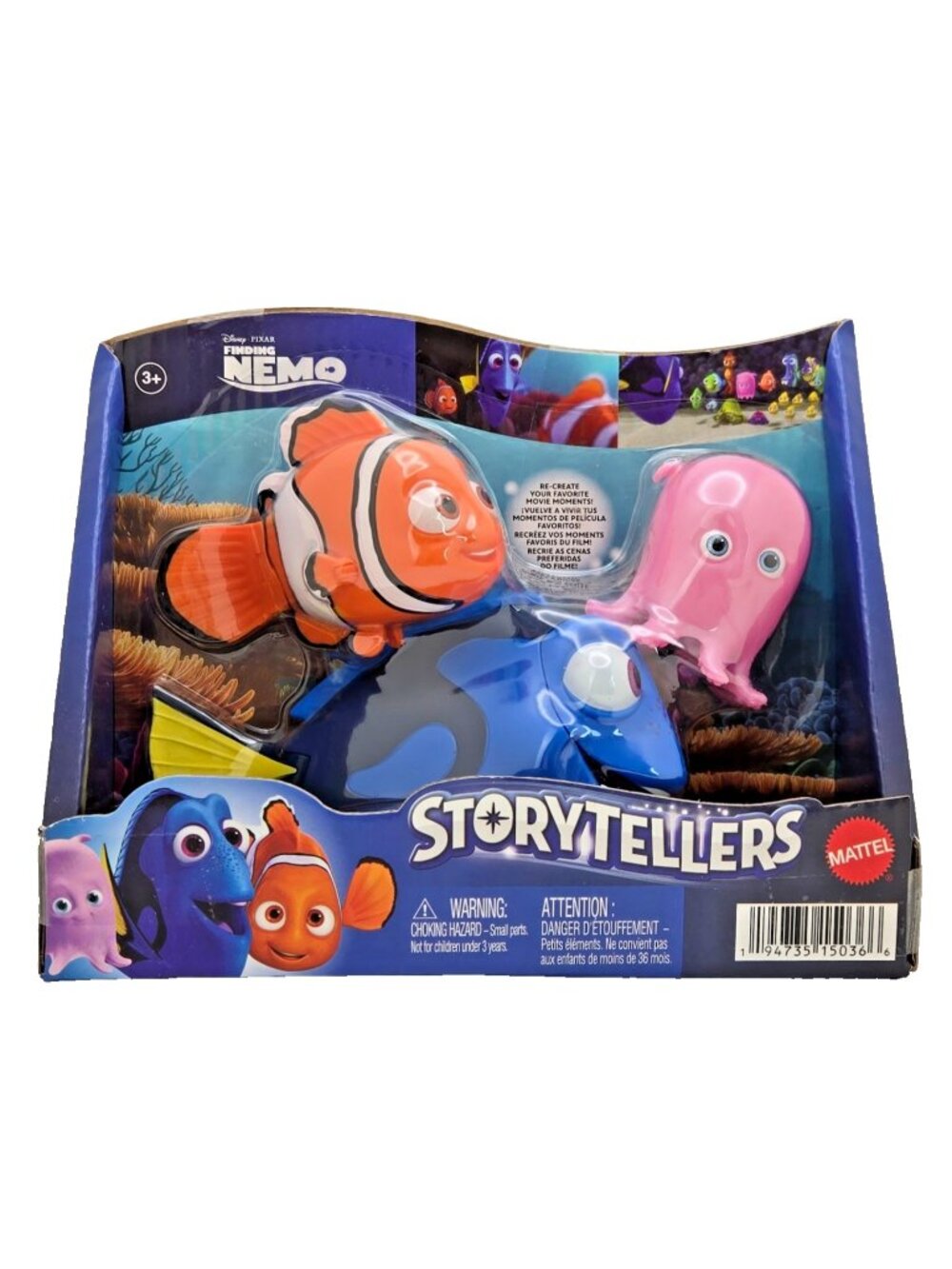 Disney Pixar Finding Nemo Storytellers 3 Figure Pack 4.75" Mattel New Sealed